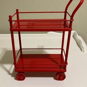 Cart with moving wheels. Metal